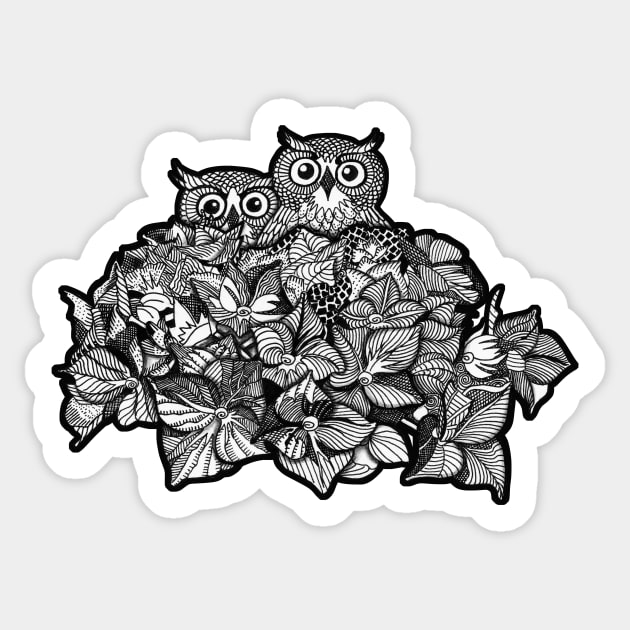 Owls Safe Place Sticker by Colette